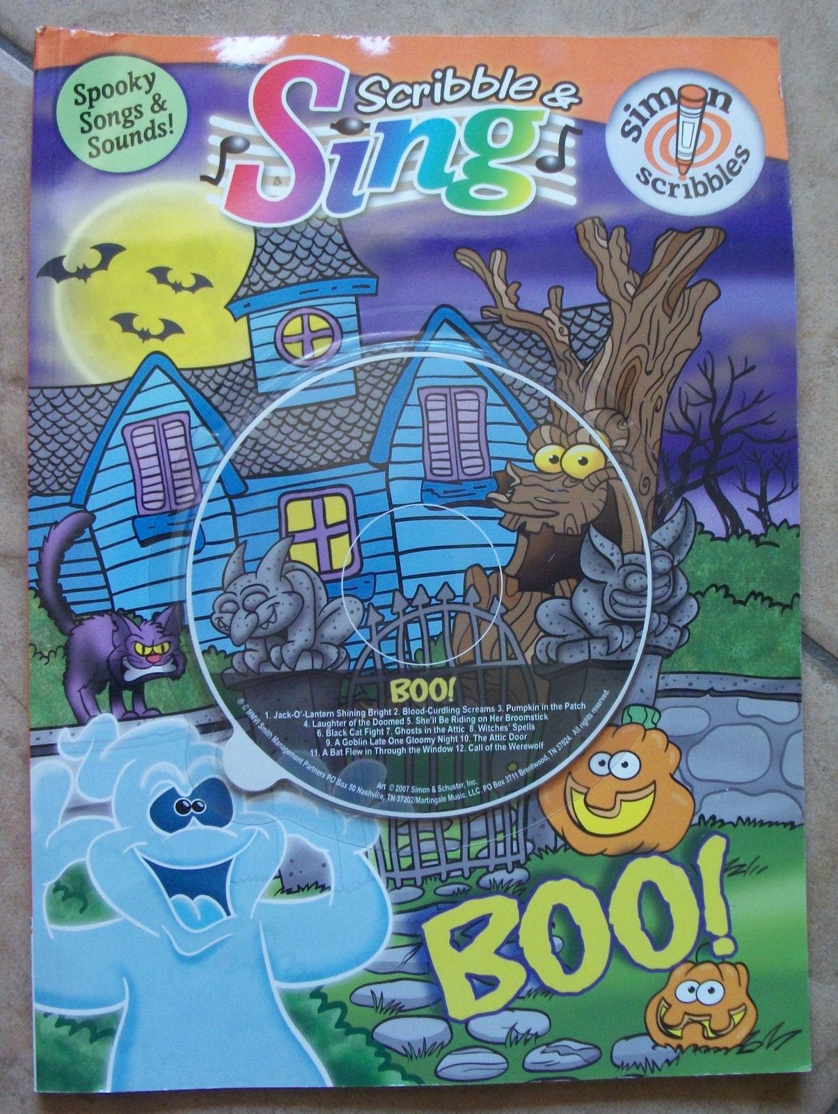 scribbles song cd and activity book halloween music - $4.06