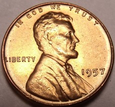 United States 1957-P Unc Lincoln Wheat Cent~Free Shipping - £2.98 GBP