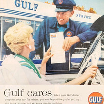 1959 Gulf Gasoline And Oil Gulflex Advertisement Gas Station Service DWII25 - $29.99