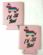 2X I&#39;d hit that Llama Pinata Funny Coozie Koozie Beer Soda Can or Bottle Cooler - £14.93 GBP