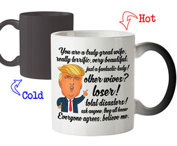 Funny Mug Love Gift for Wife Donald Trump Great Wife Coffee Mug Tee Cup for Wife - £17.07 GBP+