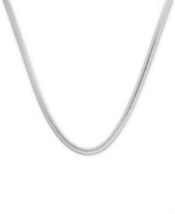 Essentials Fine Silver Plated Snake Link 18 Chain Necklace - £9.43 GBP