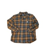 Carhartt Shirt Mens 2XL Orange Brown Plaid Flannel Loose Fit Lumberjack - $29.61 CAD