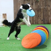 15/18/22cm Fashion Dog Toy Flying Discs Pet Dogs Silicone Game Trainning... - £15.42 GBP+