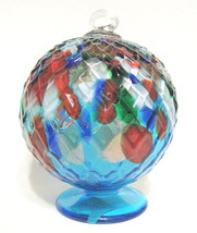 Large Glass Ball Multi-Faceted and Multi-Colored 8 Inches Tall - £19.74 GBP