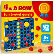 QUOKKA 4 in a Row for Kids Ages 4-6 Magnet Connect Four Game for Kids - 1 Plasti - £5.50 GBP