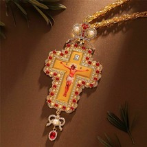 Cruz Pectoral Para Hombre Ortodoxo Jesús Crucifijo Colgantes Joyería Religiosa - £27.40 GBP+