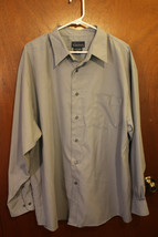 Basic Editions Mens Silver Gray Dress Shirt - Size XL - £7.81 GBP