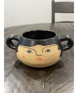 Echeri Ceramics Original Muneca Double Handle Face Mug Bowl Art Pottery - $54.14 CAD