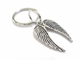 Angel Wings Key Chain or Charm Dangle with Silver Pair of Angel Wings - $10.50
