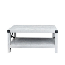 Coffee Table MDF Steel - Grey Plaid Oak - £124.72 GBP