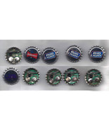 Beer Bud and Bud Light Blinking Bottle Cap Lapel Pin Lot of Five Needs B... - £25.96 GBP