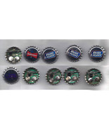 Beer Bud and Bud Light Blinking Bottle Cap Lapel Pin Lot of Five Needs B... - $32.99
