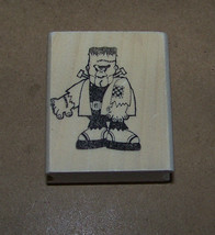 Frankenstein Monster Halloween rubber stamp cute scary  made in America ab - £10.87 GBP