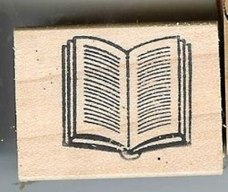 an Open Book Rubber Stamp for those who are ?? made in usa ab - $12.86