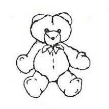 Cute Teddy Bear  Rubber Stamp  made in america free shipping  ab - £10.86 GBP
