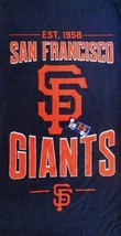 San Francisco Giants Beach Towel measures 30 x 60 inches - £14.99 GBP