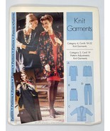Vintage 1980s Knit Garments Sewing Pattern Category 4 &amp; 2 Misses Sizes S... - $13.10 CAD