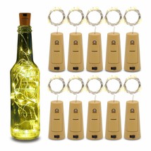Betus 10pcs Wine Bottles Cork String Lights Warm Light For Party Xmas Wedding - £10.12 GBP
