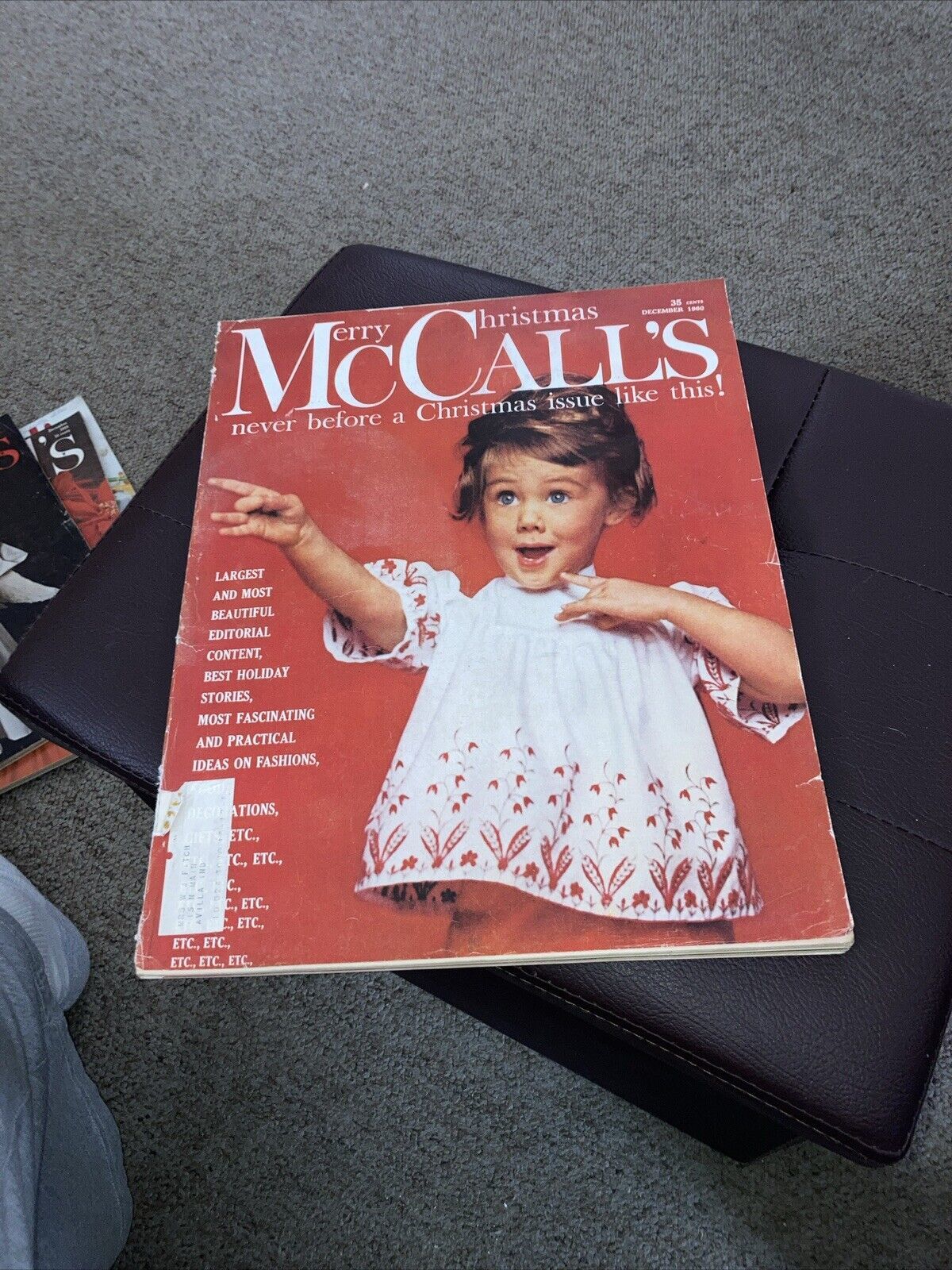 Primary image for Vintage McCall's Magazine December 1960 Merry Christmas Edition Child Cover