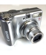 TESTED Canon A560 Power Shot 7.1MP Digital Camera 4x Optical Zoom Silver - $1,482.91 MXN