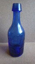  RARE SUPERIOR MINERAL WATER UNION GLASS WORKS PHILA COBALT BLUE BOTTLE ... - £479.61 GBP