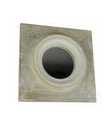 Natural Wood Framed Porthole Style Wall Mirror 12 Inches Square - £29.27 GBP