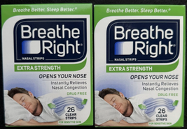 Lot of 2 Breathe Right Extra Strength Nasal Strips – 52 Total Clear Strips - $17.81
