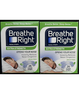 Lot of 2 Breathe Right Extra Strength Nasal Strips – 52 Total Clear Strips - $17.81
