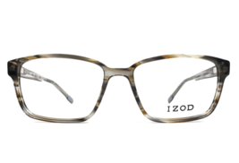 IZOD Eyeglasses Frames IZ2050 BROWN HORN Gray Rectangle Full Rim 54-16-145 - £53.60 GBP