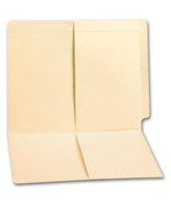 End Tab Folders, Manila, 11pt, 2 Half Pocket, No Fastener - $29.65