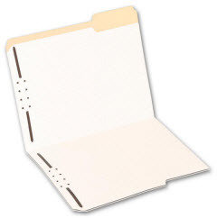 Top Tab Folders, Manila, 11pt, Two Fastener - $23.06