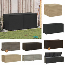 Outdoor Garden Patio Poly Rattan Cushion Storage Deck Box Chest Boxes 7 ... - £111.69 GBP+