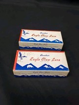 Old 1930 Wright &amp; McGill Eagle Claw Fishing Lure Box ONLY Lot Of 2 EMPTY - £13.85 GBP