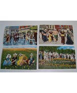 4 vintage Tulip Time Holland MI.Mich.linen postcards - $8.55