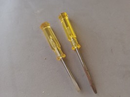 Clear Yellow Handled Straight Slot Sewing Machine Screwdrivers - $6.00
