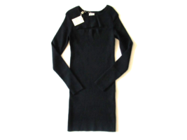 NWT Torn by Ronny Kobo Black Chest Cut Out Stretch Knit Sweater Dress S - £48.30 GBP
