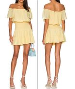 BCBGeneration Women&#39;s Off-The-Shoulder Fit and Flare Mini Dress Yellow S... - $733.70 MXN
