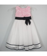 Fancy Dressy Spcecial Occasion Formal Dress Pink Black White Satin Tulle... - £12.44 GBP