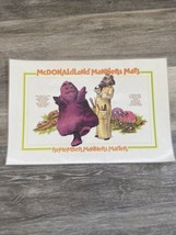McDonaldland Manners Vinyl Placemats Ronald Mcdonald Grimmase VINTAGE 1970 - £10.24 GBP