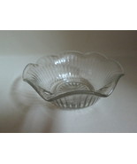 Glass Candy Nut Bowl Dish Scallop Rim Line Sides Sunburst Base Crystal C... - £7.79 GBP
