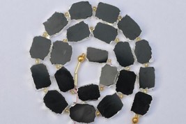 20 piece smooth Fancy raw material silver plated electroplating gemstone black o - £54.42 GBP