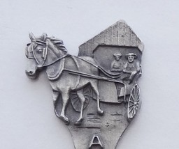 Collector Souvenir Spoon Amish Country Horse Buggy Wilcum Double Bird Dutch - £10.38 GBP