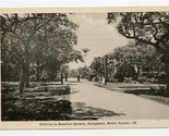 Entrance to Botanical Gardens Postcard Georgetown British Guiana 1930&#39;s - £22.26 GBP