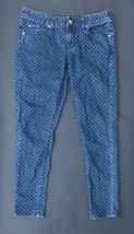 Merona Polka Dot Skinny Jeans Size 6 Dotted Patterned Preppy Quirky - £6.99 GBP