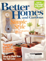 Better Homes and Gardens Simple Style Easy Decorating September 2007  Re... - £5.89 GBP