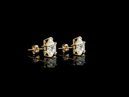 Étoile Forme Simulé Diamant 14K or Jaune Plaqué Panier Boucles D&#39;Oreilles - £51.51 GBP