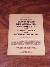 1952 Army Standardized Fire Commands, Fire Requests for Infantry Weapons Booklet - £6.21 GBP