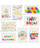 120 Pack Assorted Gold Foil Happy Birthday Cards with Envelopes, Organiz... - £30.51 GBP
