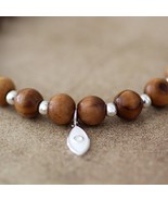 Olive Wood, 925 Silver Beads &amp; White Fish Charm Bracelet, Trendy Christi... - $49.95